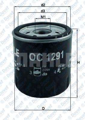 MAHLE OC1291 Yag Filtresi Polo A1 Ibiza Toledo Fabia Rapid 15>